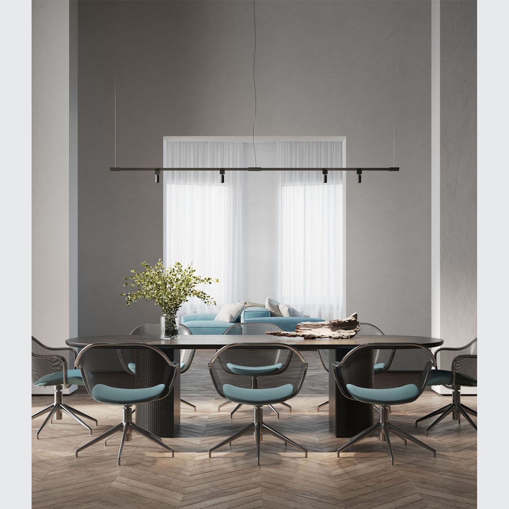 Turn It Linear Pendant Light gallery detail image