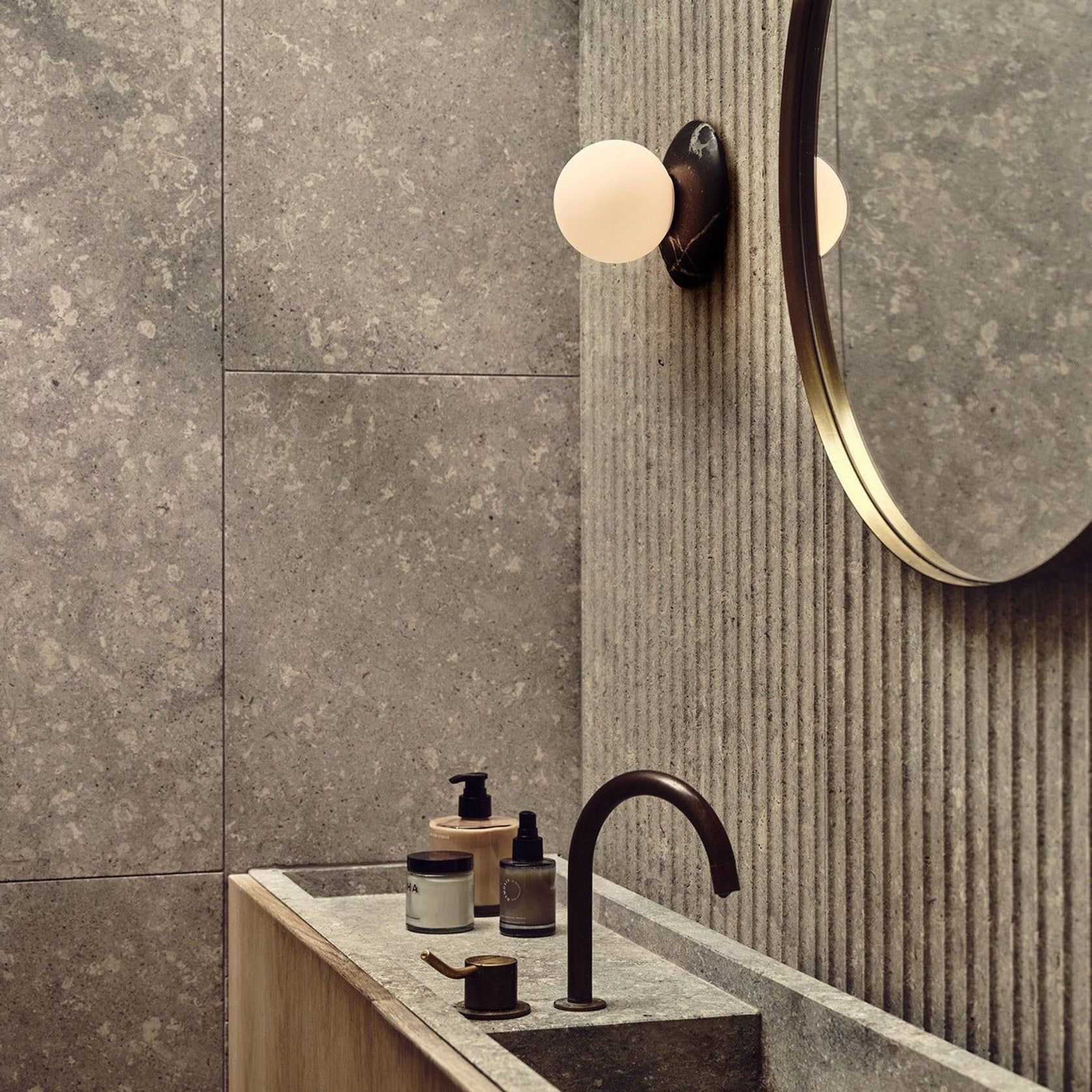 Orbit Stone Wall Light gallery detail image