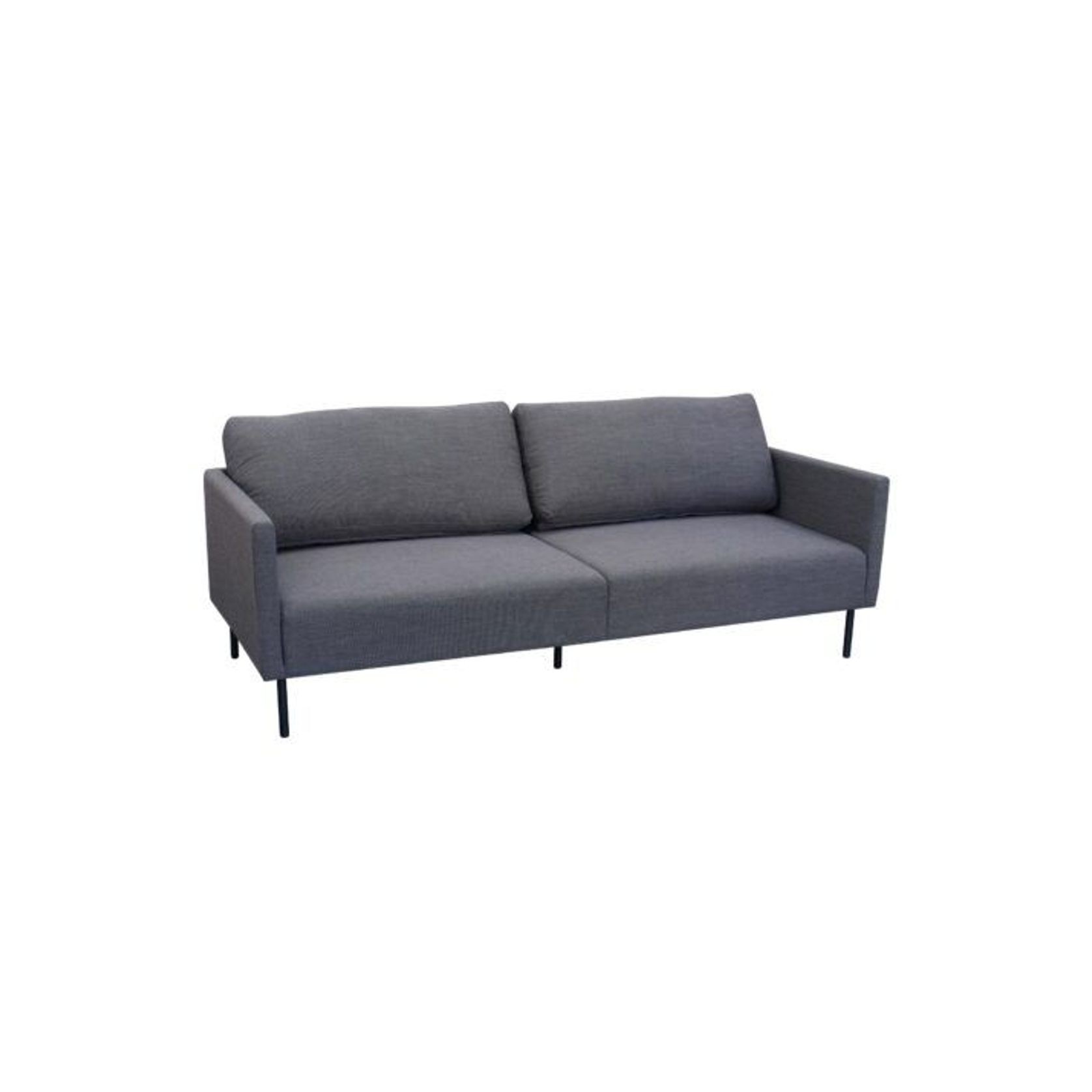 Milan 2-Seater Lounge Set - Black gallery detail image