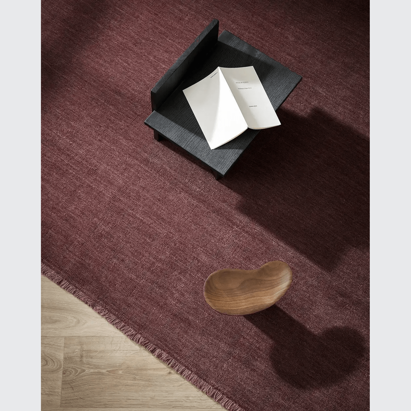 Baya Sandringham 100% NZ Wool Rug - Merlot gallery detail image