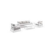 Omaha 3-Seater Lounge Set - White gallery detail image