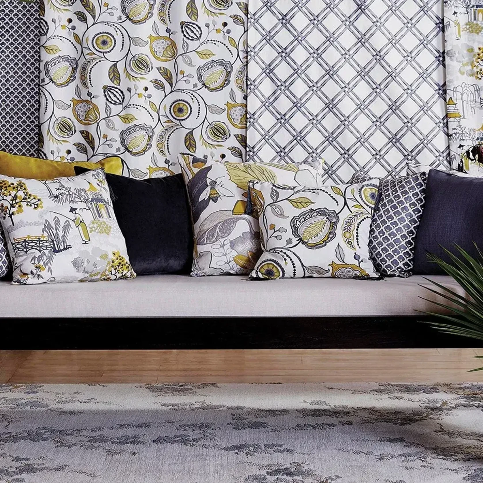 Clarke & Clarke Fabrics | Oriental Garden gallery detail image
