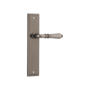Sarlat Lever - Stepped Backplate | Distressed Nickel gallery detail image