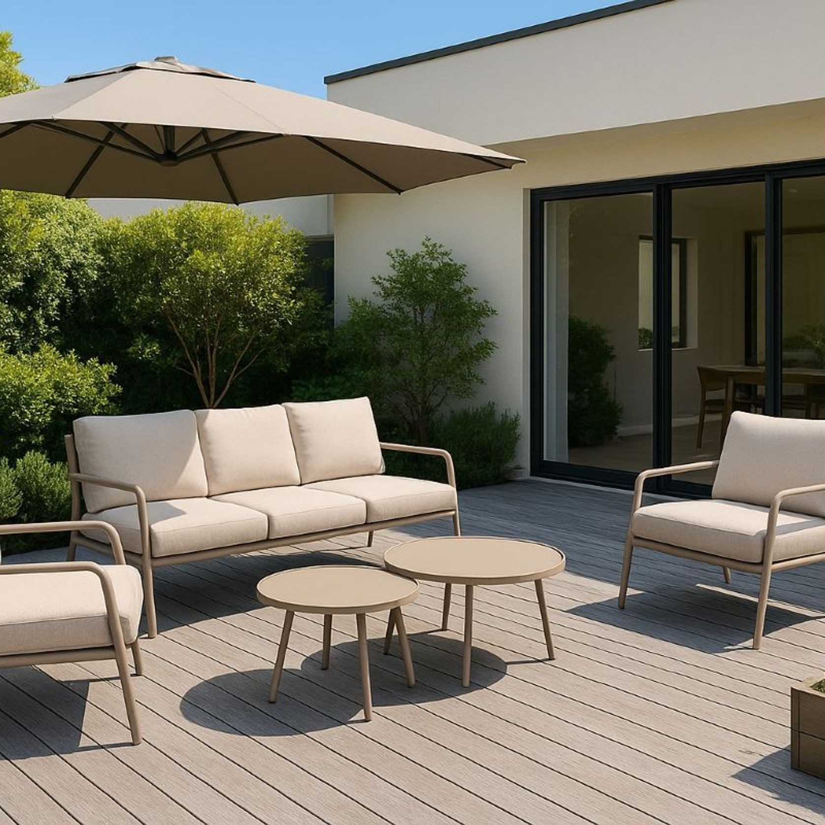 Riviera 5pc Lounge Set - Dune gallery detail image