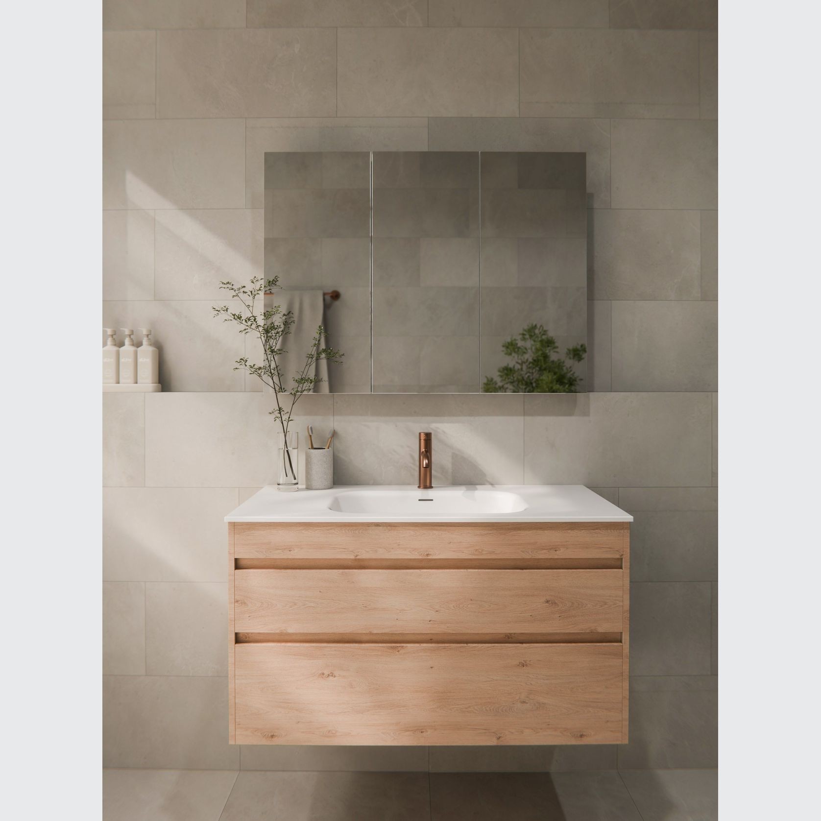 Code Luxe 900 Wall Hung Vanity | 2 Drawer gallery detail image