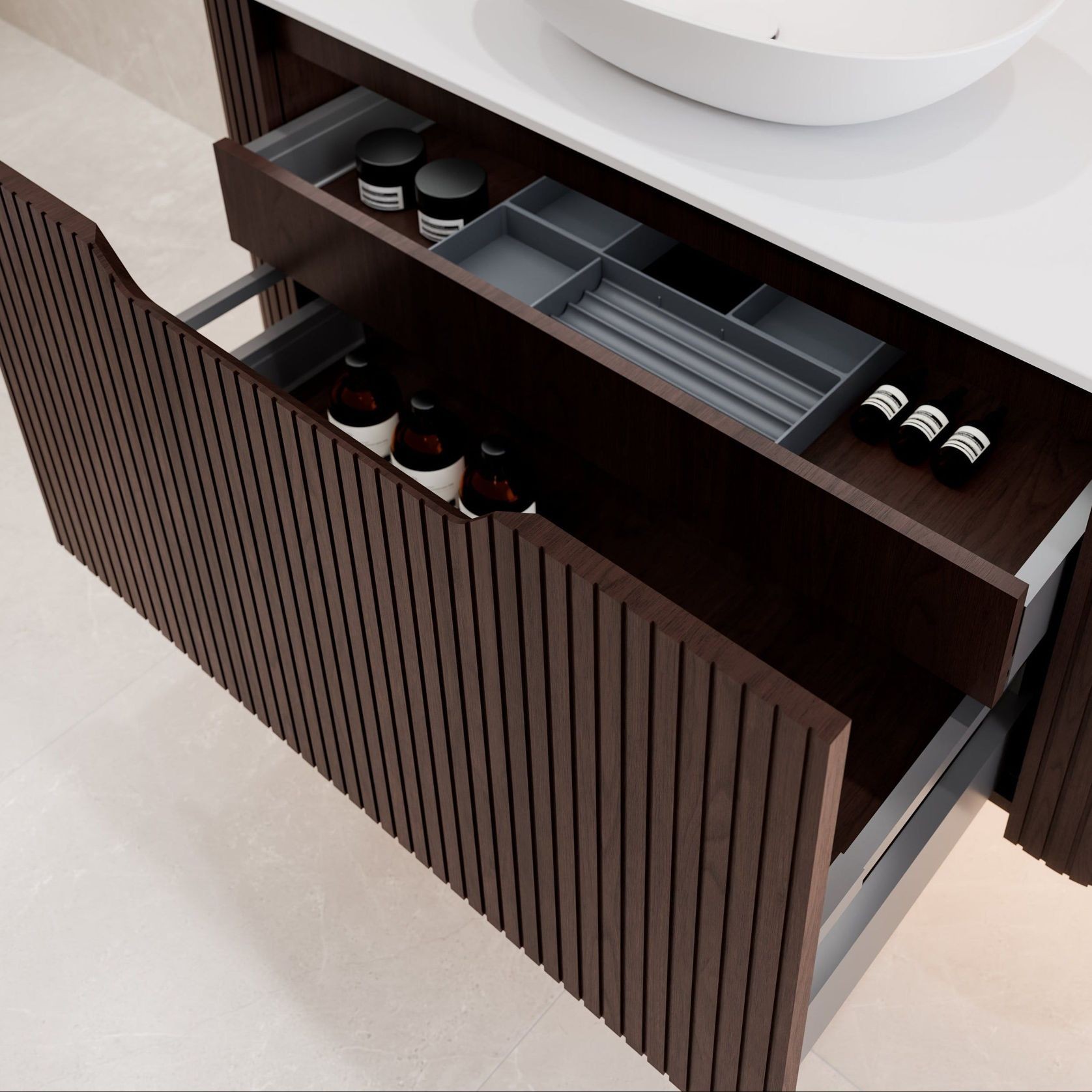 Aria 750 Wall Hung Vanity | Inset Basin gallery detail image