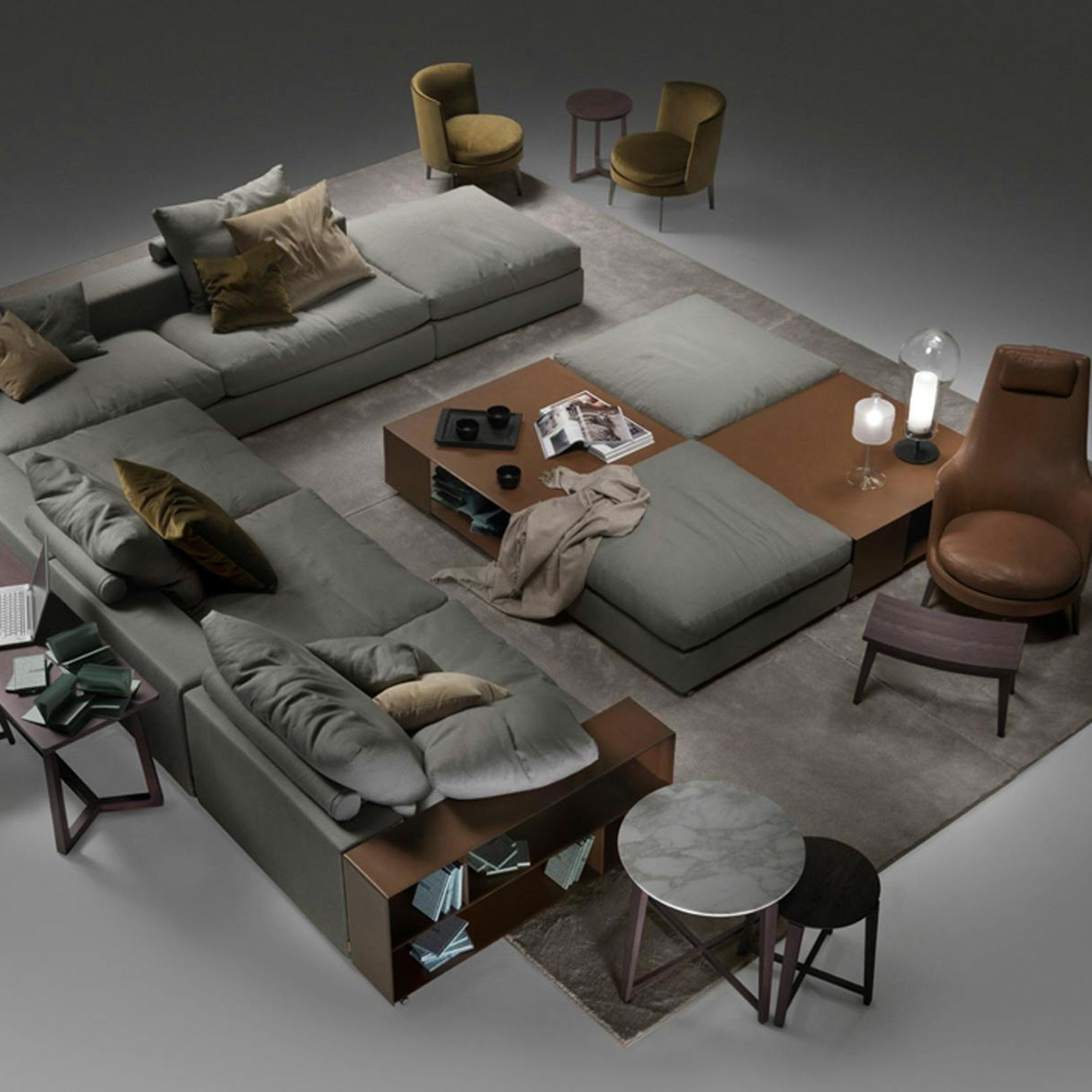 Groundpiece Modular Sofa By Flexform gallery detail image