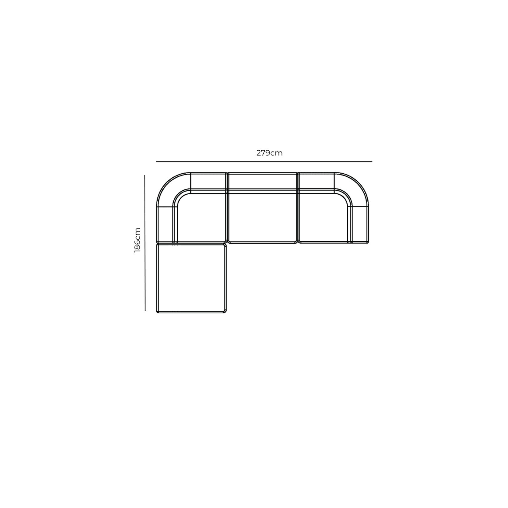 Stretch 4 Seater Chaise Sofa - Corduroy Forest gallery detail image