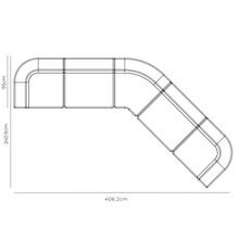 Stretch Large Closed Angle Sofa - Corduroy Cocoa gallery detail image