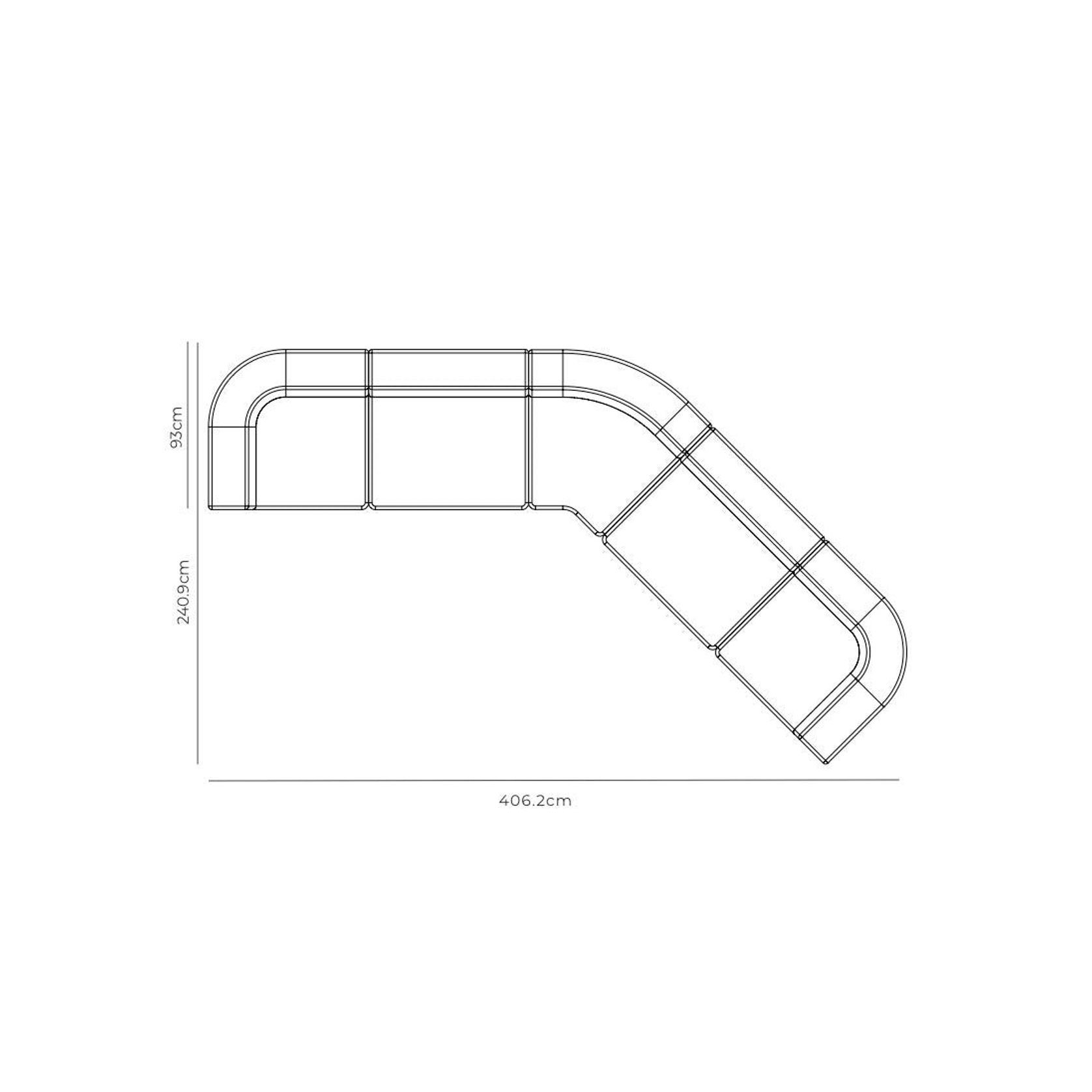 Stretch Large Closed Angle Sofa - Corduroy Cocoa gallery detail image