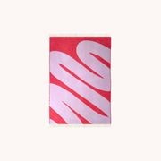 Maison Deux Swirl Lilac Scarlet | Large Reversible Wool Throw gallery detail image