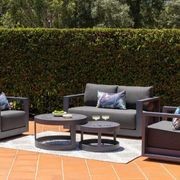 Wanaka 2-Seater Lounge Set - Charcoal gallery detail image