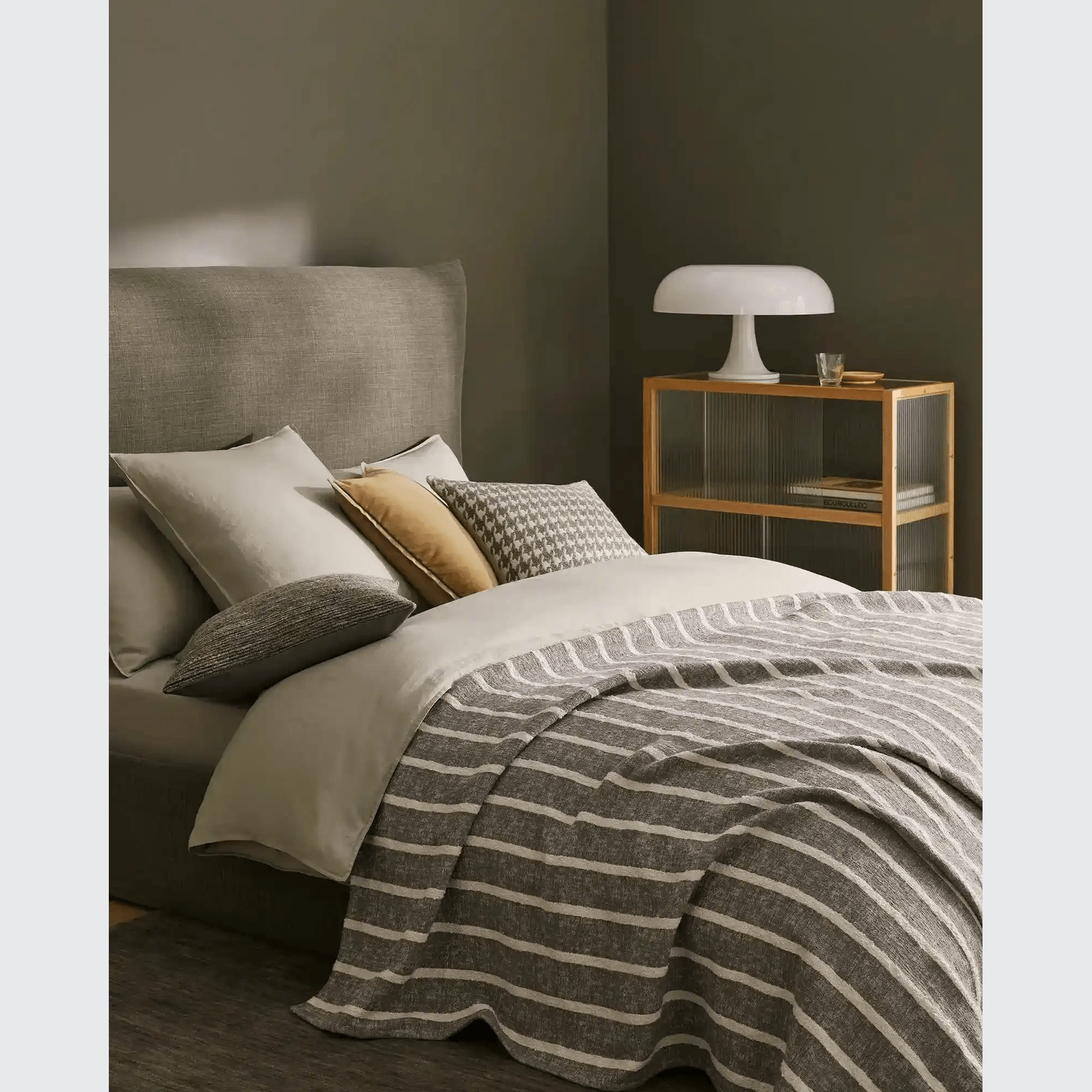 Weave Home Vista Cushion - Mineral | Chunky Linen/Wool Blend gallery detail image