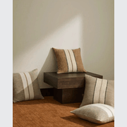Weave Home Ottavio Cushion - Earth | Textured Stripe gallery detail image
