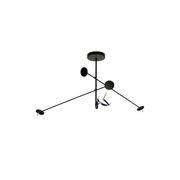Rolla 3 Light Pendant in Matte Black gallery detail image