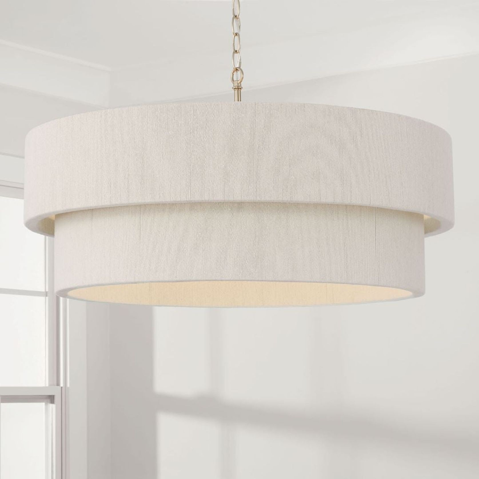 Timmering 4 Light Pendant - Large in Matte Brass gallery detail image