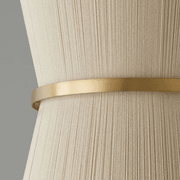 Fisher 6 Light Lantern in Brass & Bleached Rope gallery detail image