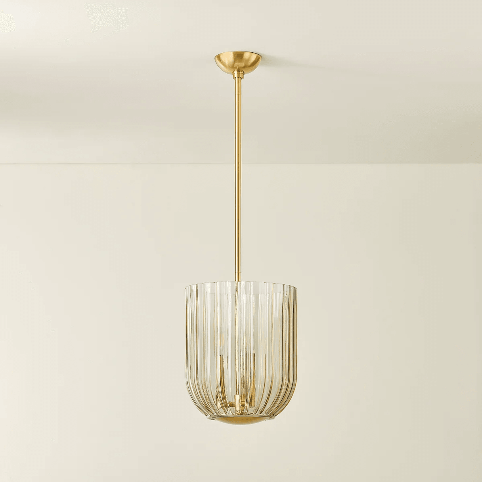 Sisi 3 Light Pendant in Aged Brass gallery detail image