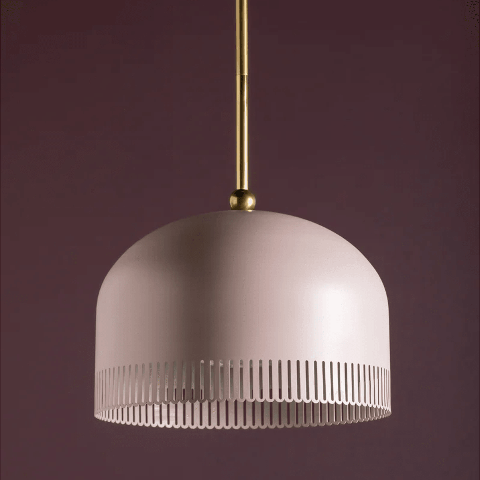 Posie 1 Light Pendant - Large in Natural Dust Pink gallery detail image