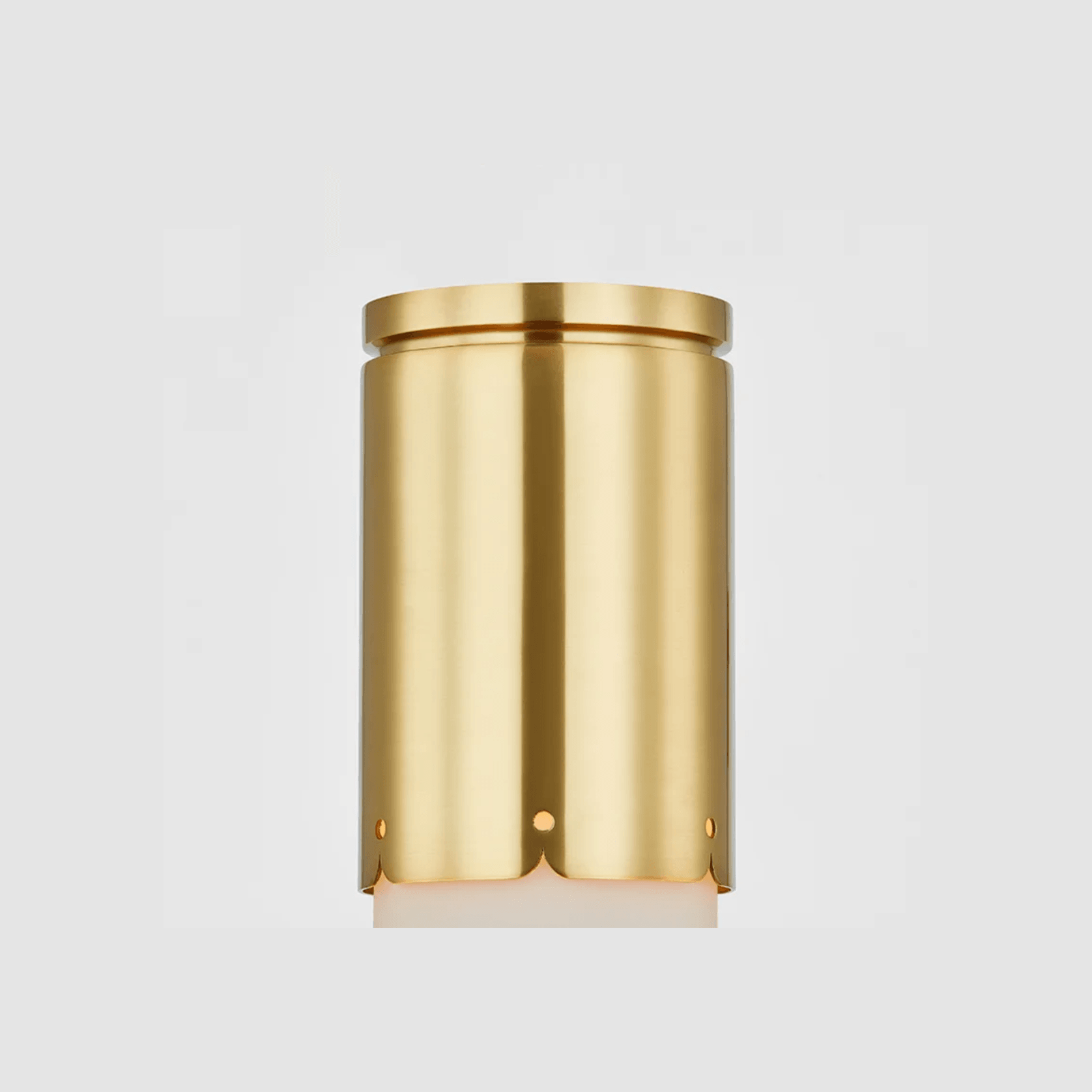 Addie 1 Light Flush Mount In Aged Brass gallery detail image