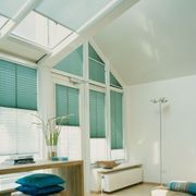 Triangle Fan Top with Blind Under | Pleated Blinds gallery detail image