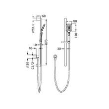 Bianca Shower Rail | Matte Black gallery detail image