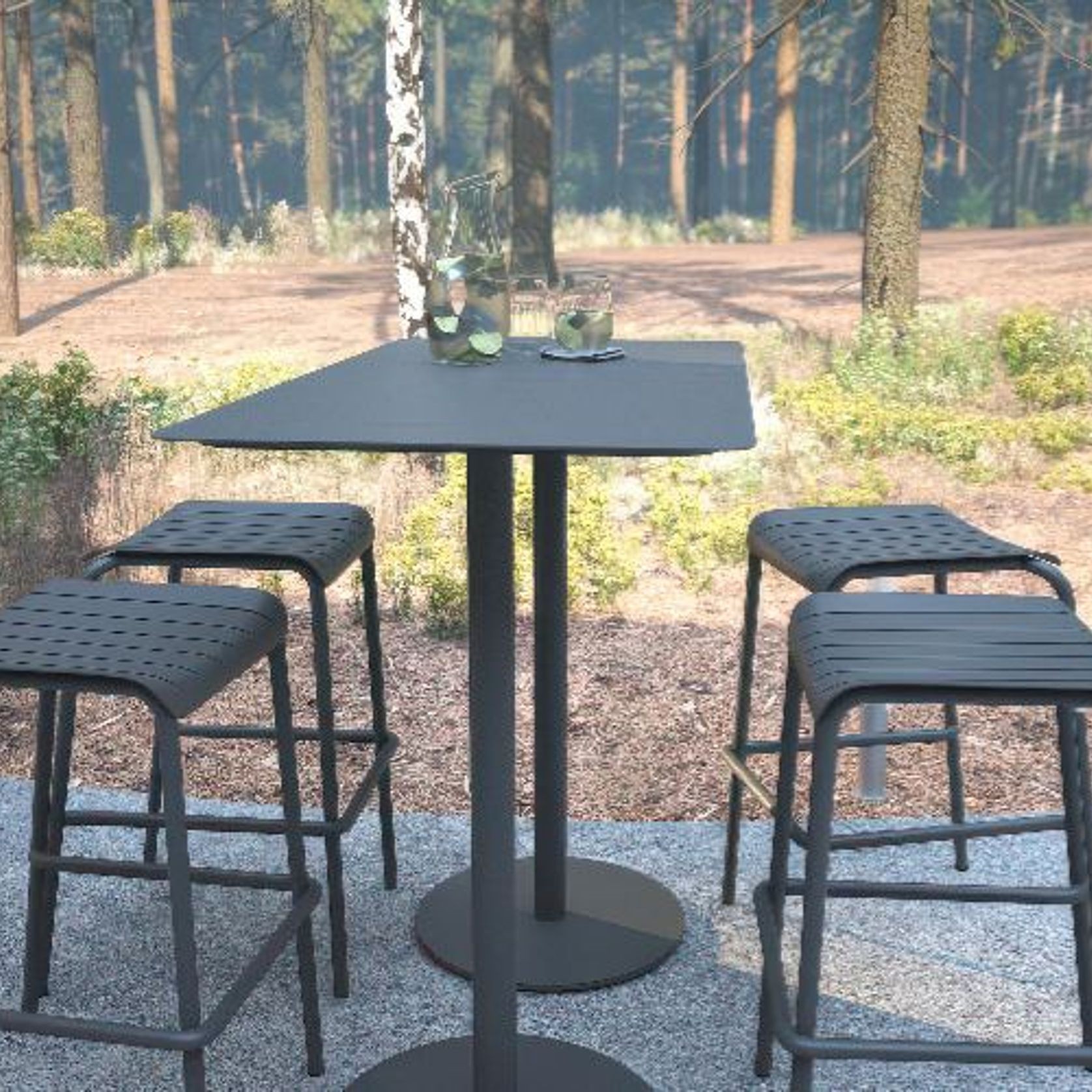 Roku Outdoor Backless Bar Stool gallery detail image