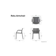 Roku Outdoor Arm Chair in Matt Eucalyptus Green gallery detail image
