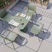 Roku Outdoor Arm Chair in Matt Eucalyptus Green gallery detail image