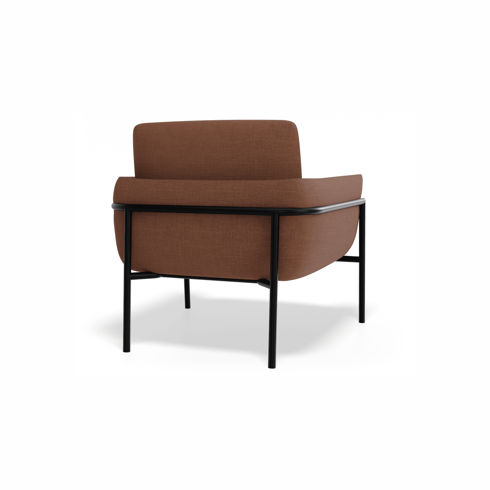 Charlie Single Seater Lounge Chair Terracotta gallery detail image