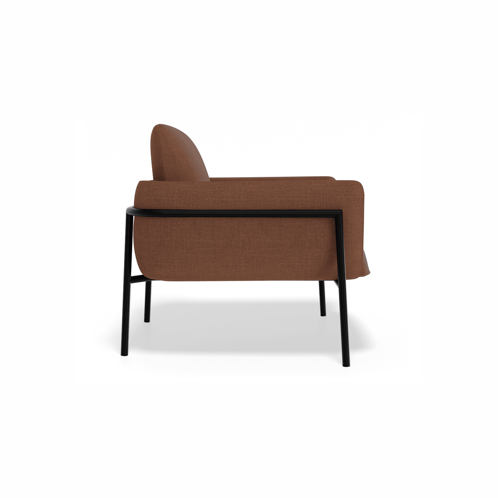 Charlie Single Seater Lounge Chair Terracotta gallery detail image