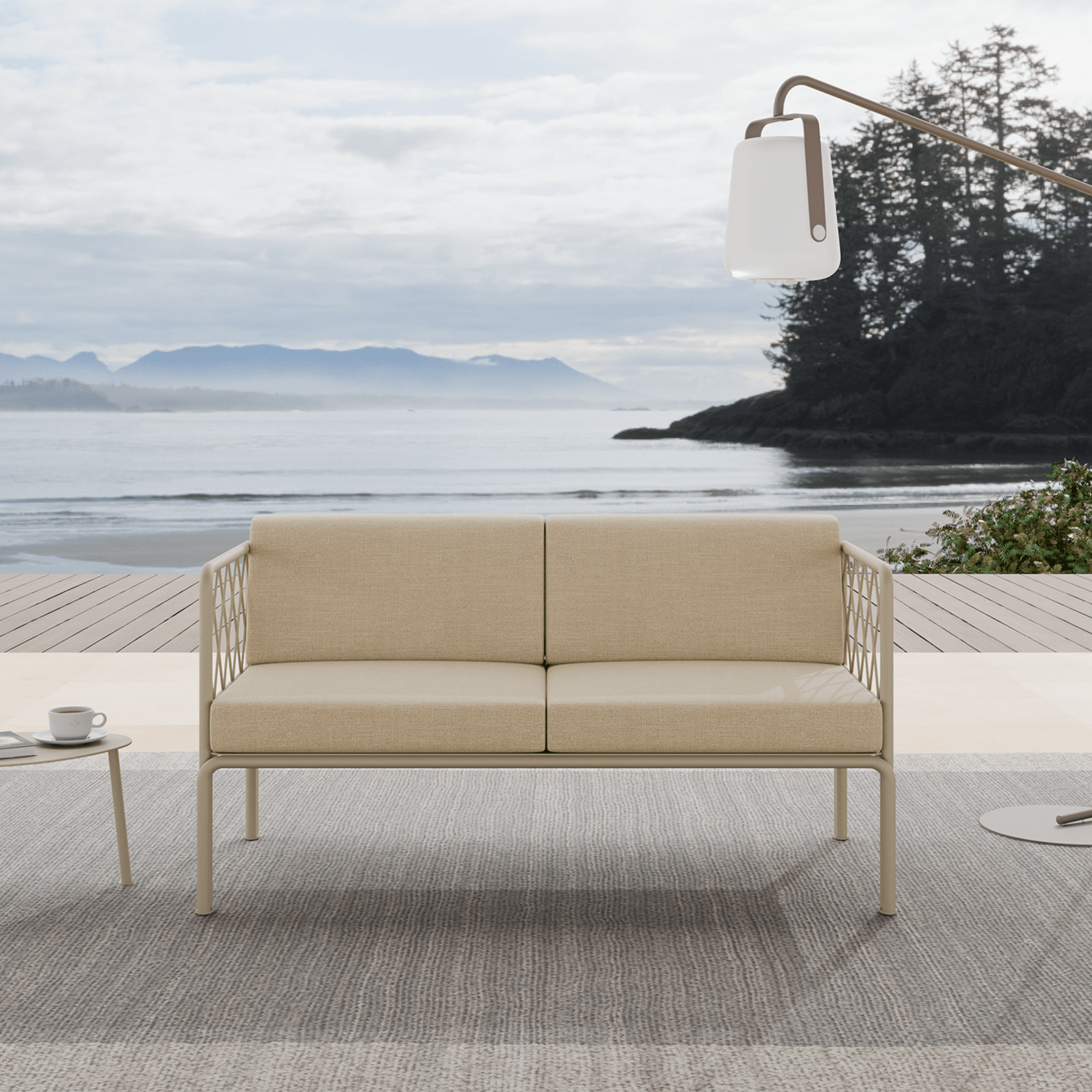 Cetara Outdoor Table - Latte gallery detail image