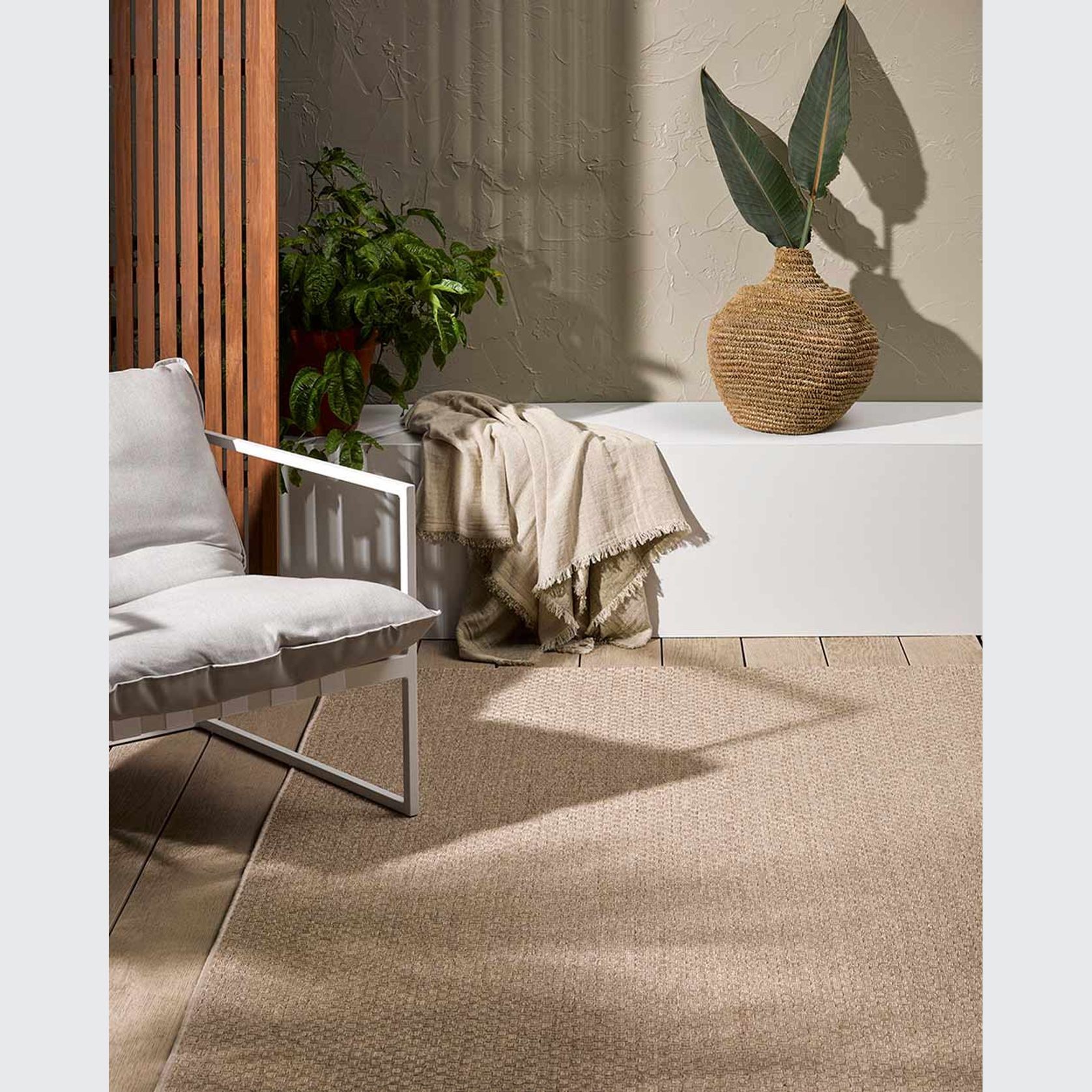 Baya Flax Outdoor Rug - Sand gallery detail image