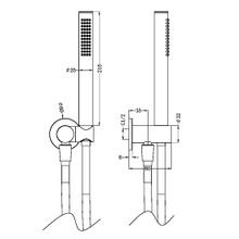Zen SS316L Shower On Bracket & Outdoor Shower Hose | Brushed Nickel gallery detail image