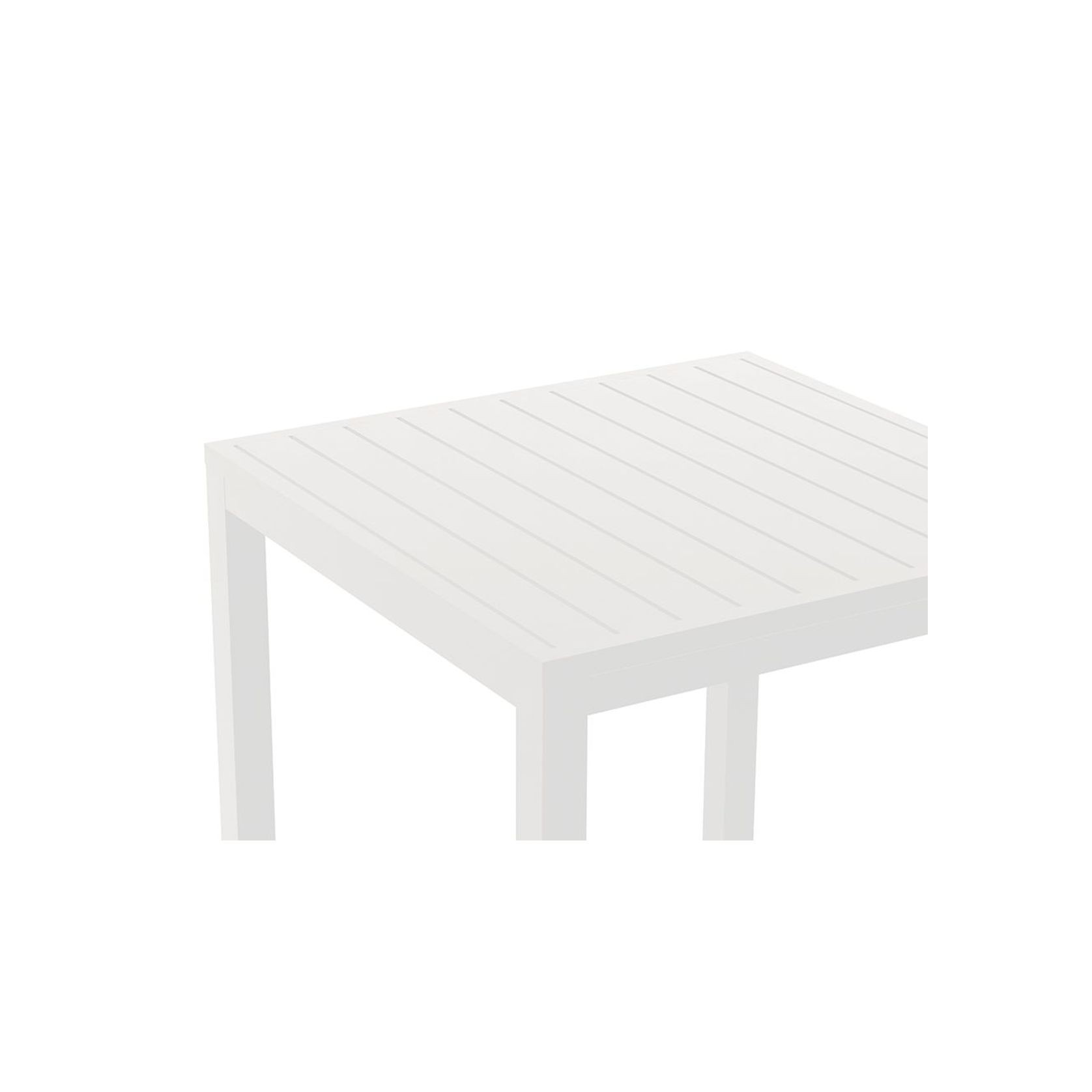Halki Table Matt White Aluminium 77cm x 77cm gallery detail image