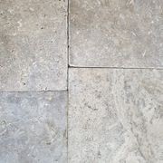 30mm Classic Silver Travertine French Pattern Pavers  - Tumbled & Unfilled  - Select Grade gallery detail image