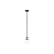 Johnson 1 Light Pendant in Aged Gold & Black gallery detail image