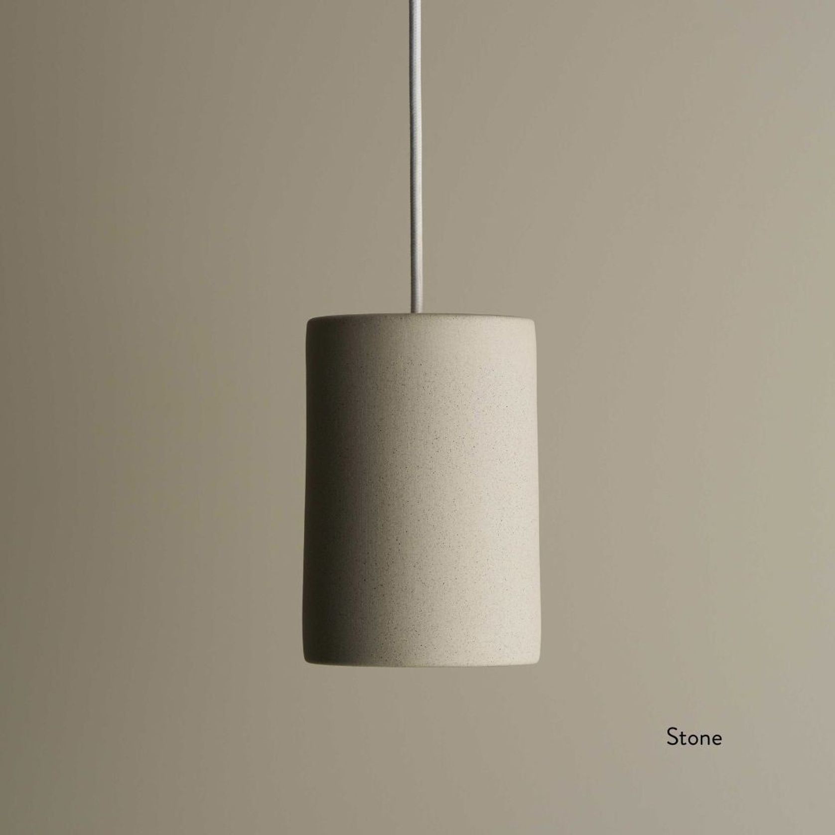 Ceramic Pendant Cylinder Light Large gallery detail image