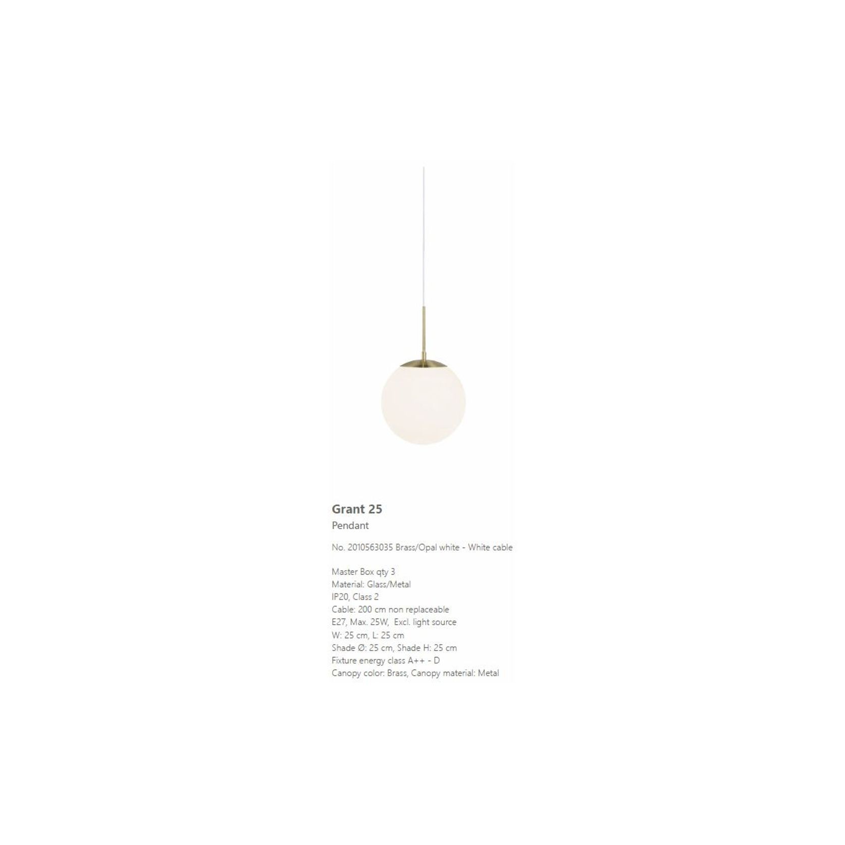Grant 25 Pendant Light gallery detail image