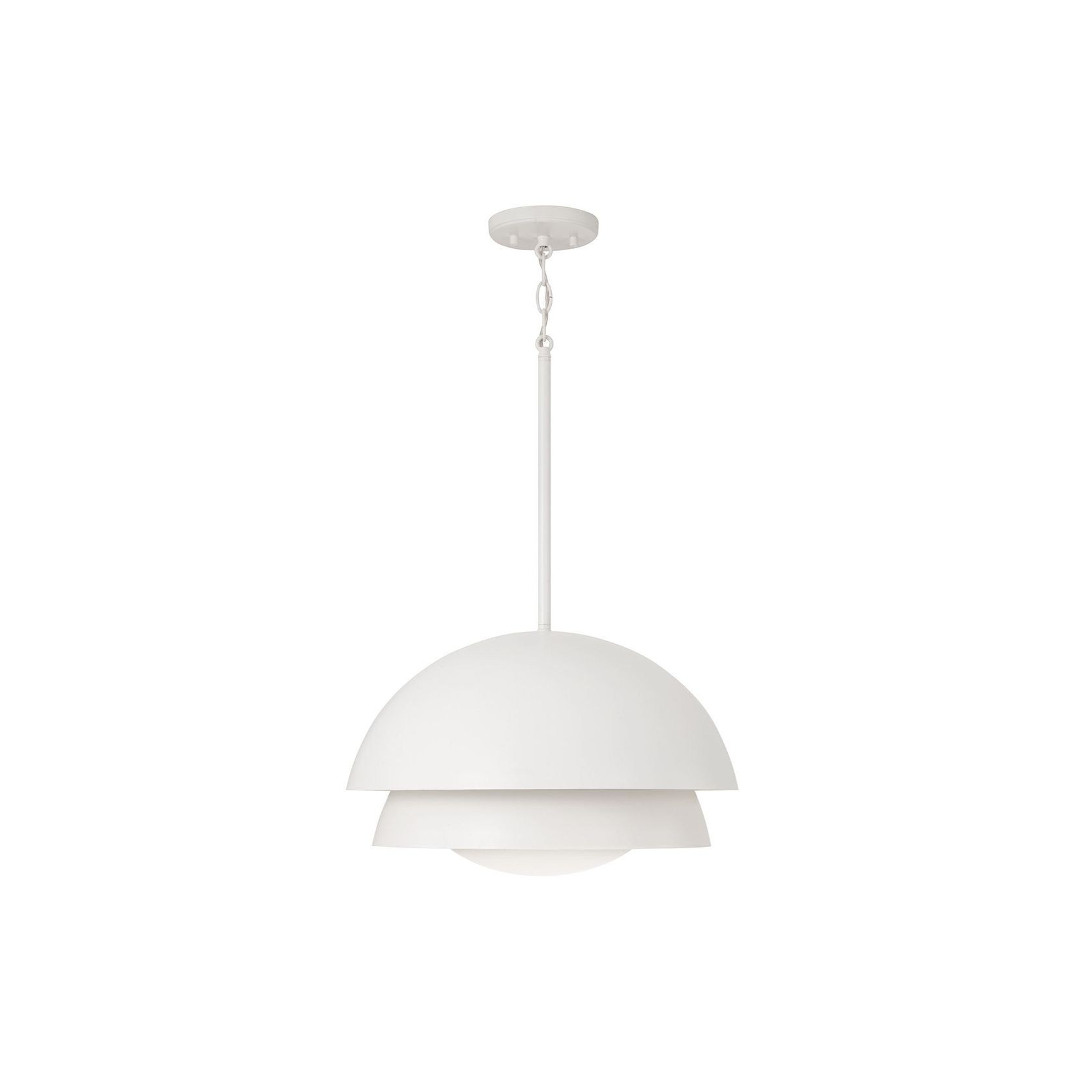 Clifford 1 Light Pendant in Matte White gallery detail image