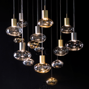 Rosetta Glass Pendant Light - 17cm in Brushed Burnished gallery detail image