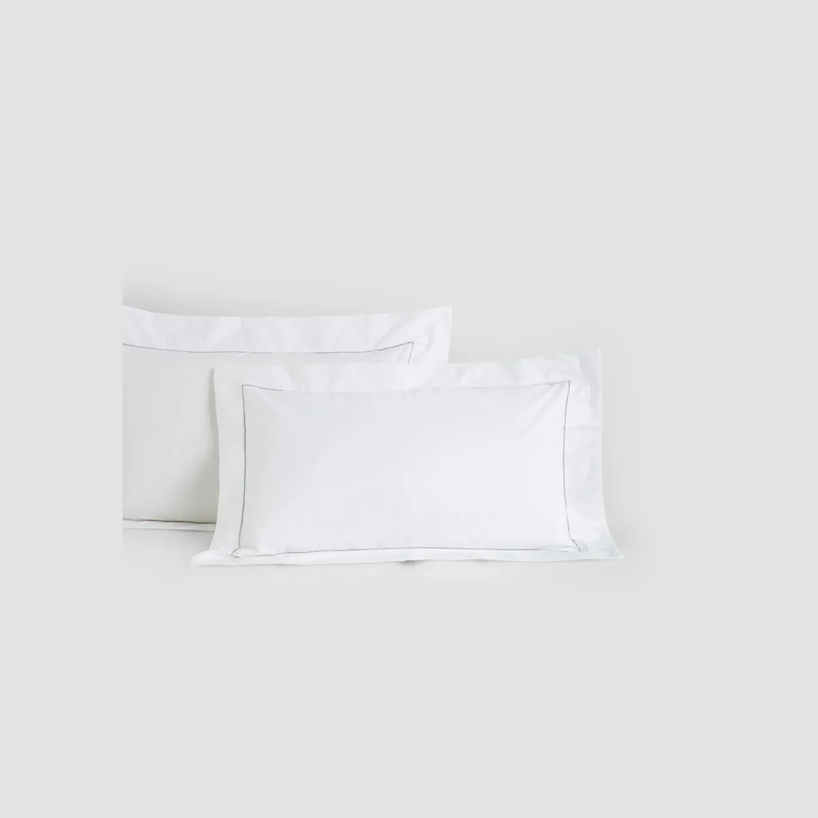 Cotton Percale Pillow Cases with Piping gallery detail image