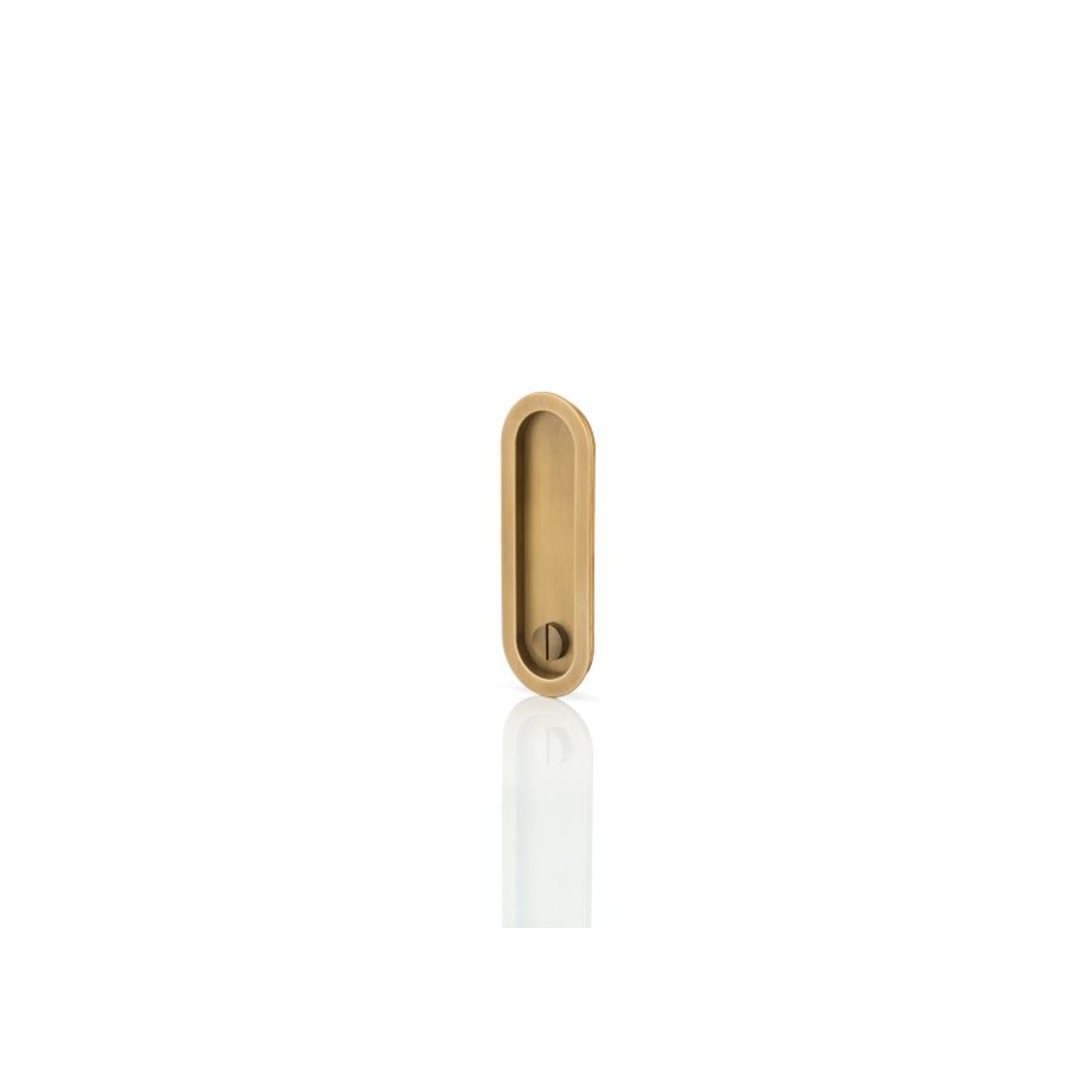 Joseph Giles - Maurice Low Profile Oval Recessed Pull With Privacy Turn/Release gallery detail image