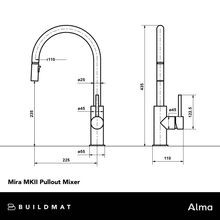Mira Brushed Vintage Antique Brass Pull Out MKII Mixer gallery detail image