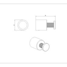 Caddence Robe Hook Brushed Nickel gallery detail image