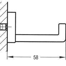 Cubic Robe Hook Gun Metal gallery detail image