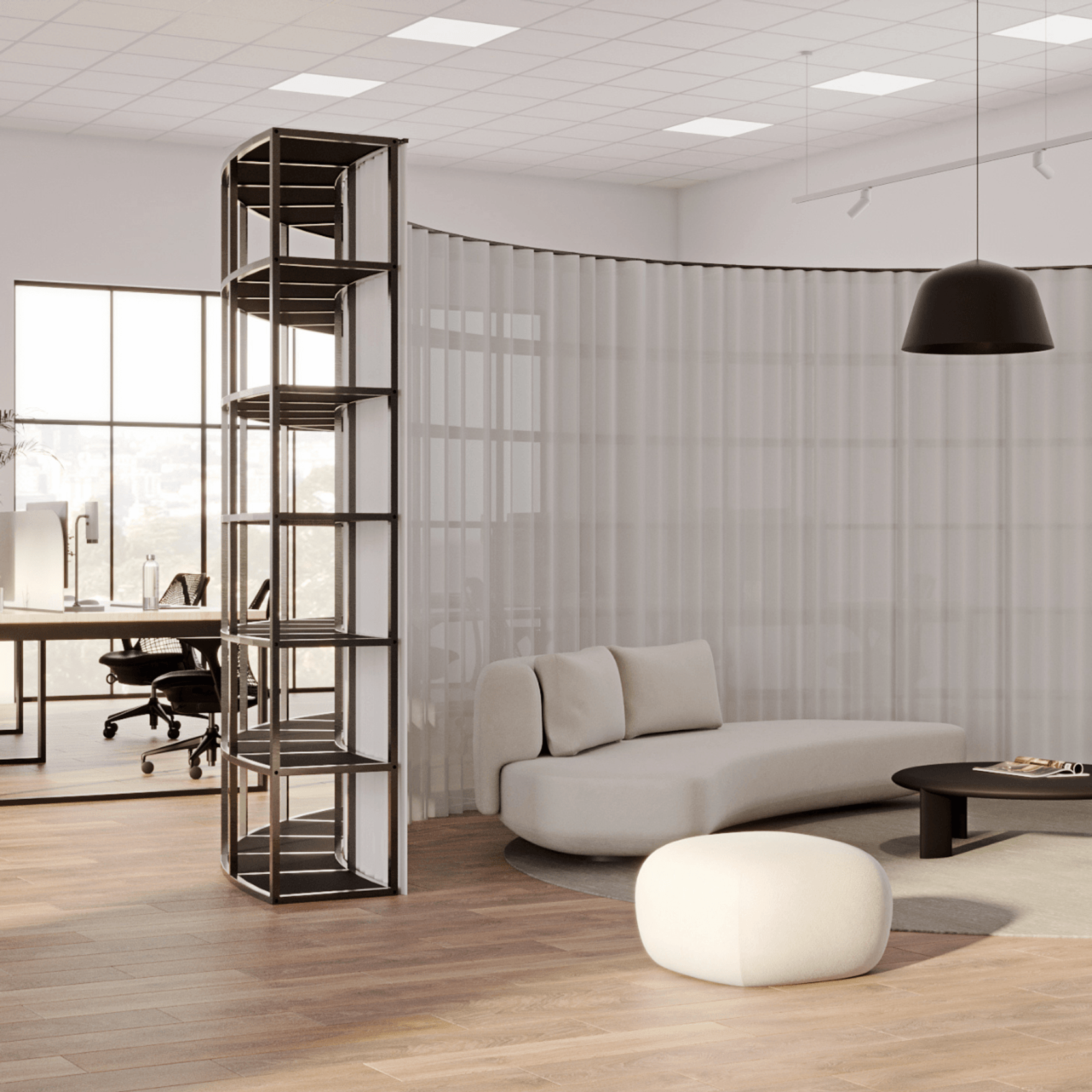 KubosCURVE – Curved Zoning & Space Divider System gallery detail image