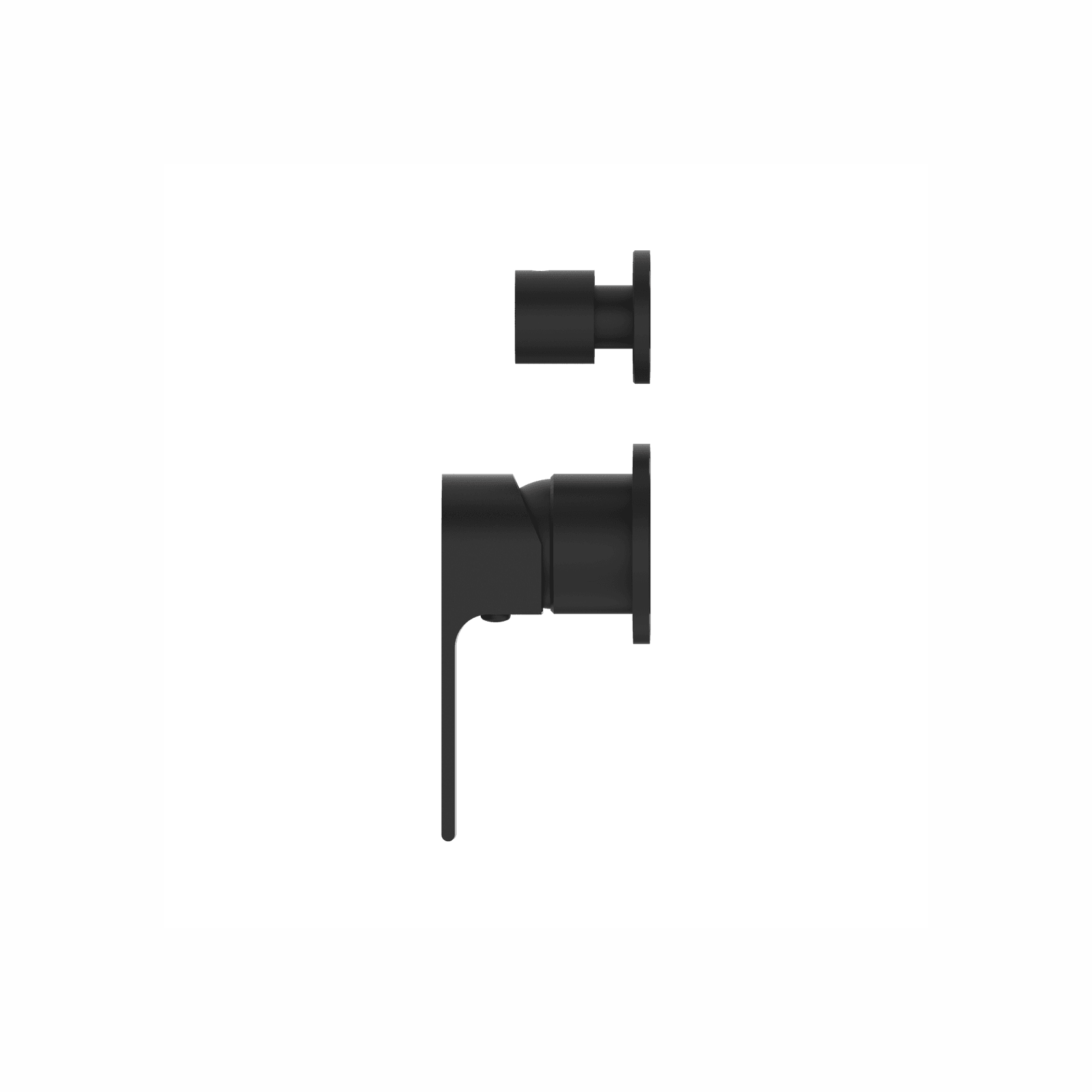 Bianca Shower Mixer & Divertor Back Plate | Matte Black gallery detail image