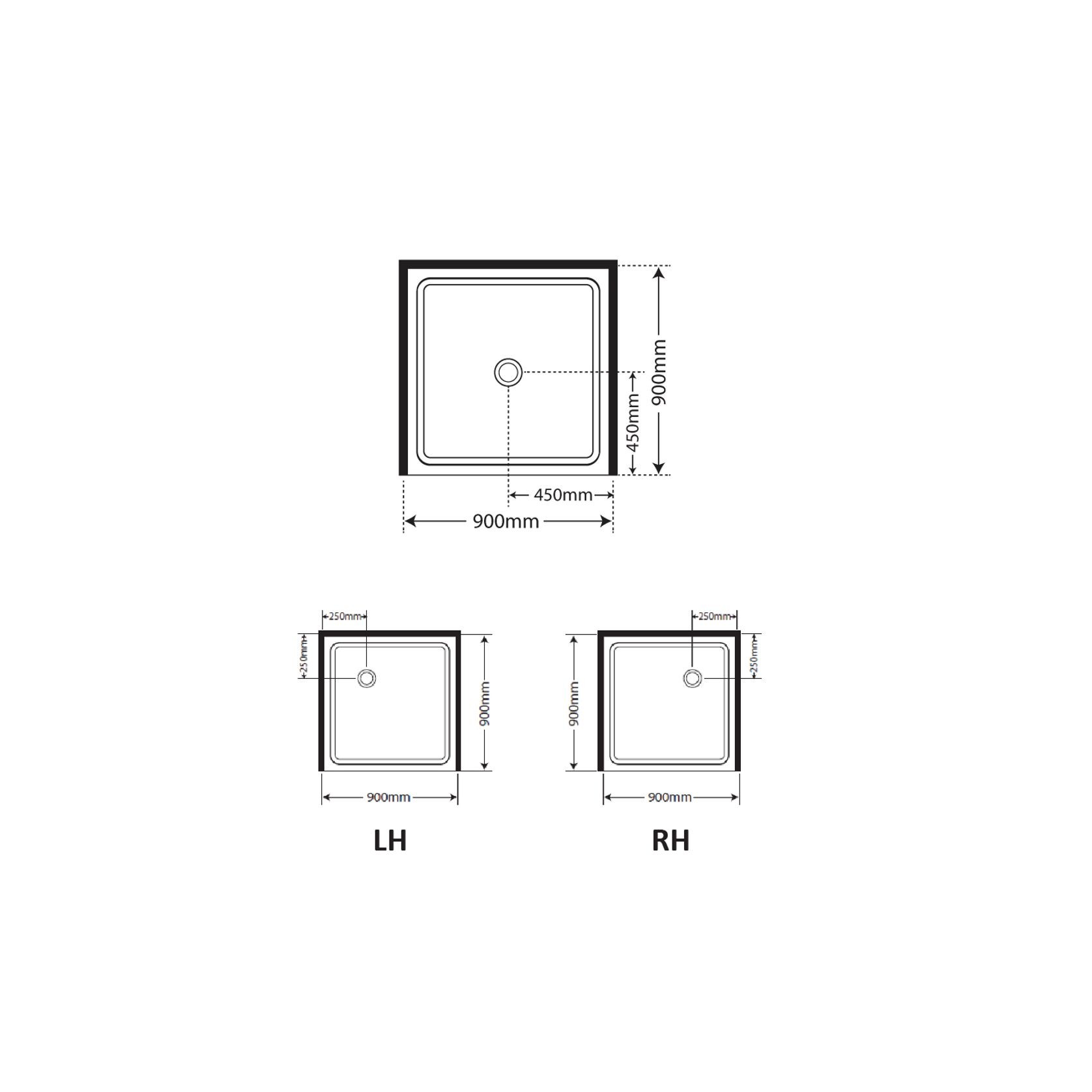 Horizon Alcove (3 Sided) Pivot Door Shower gallery detail image