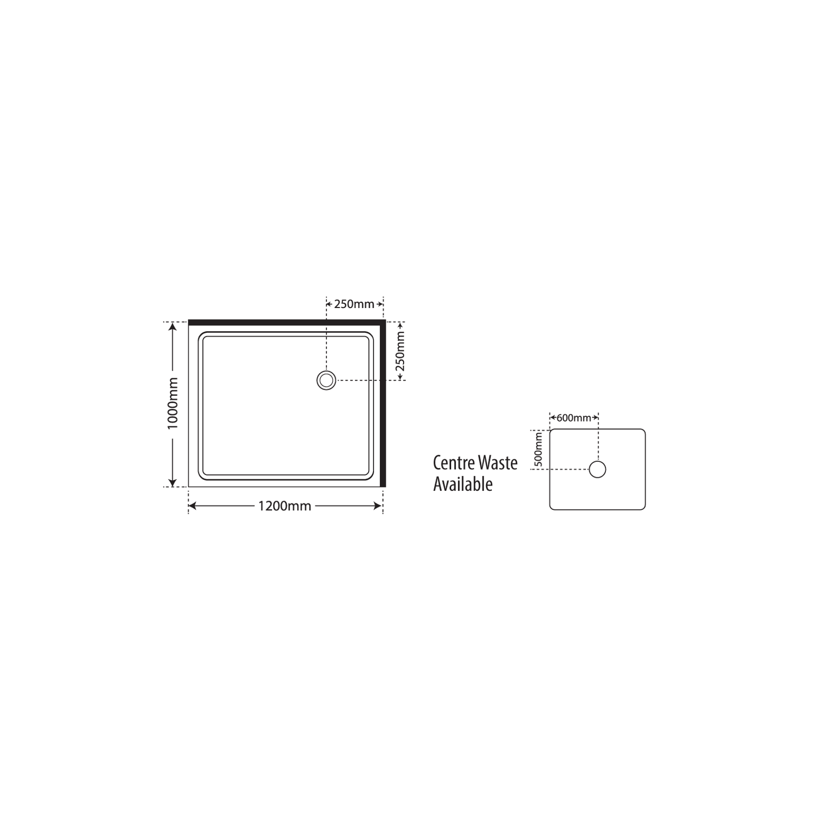 Horizon 2 Sided Sliding Door Shower with Clear Glass gallery detail image
